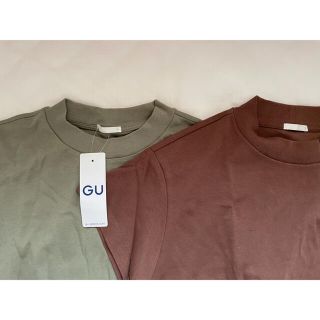 ジーユー(GU)のGU スムースT オリーブ ブラウン セット(Tシャツ(半袖/袖なし))