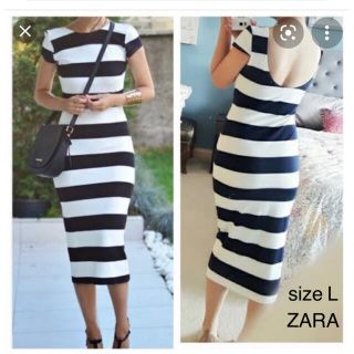 ザラ(ZARA)の★着用回数1回のみ★ZARA TRAFALUC ミディ丈ワンピース(ロングワンピース/マキシワンピース)