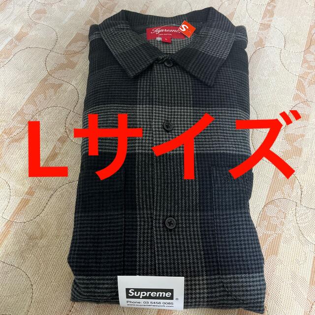 21fw Supreme Plaid Flannel Shirt 黒 L 新品