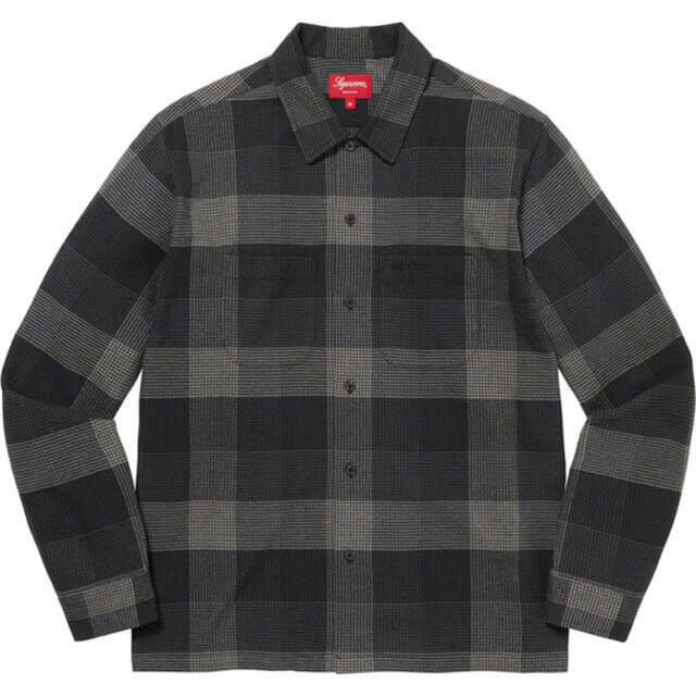 supreme Quilted Plaid Flannel Shirt L 黒