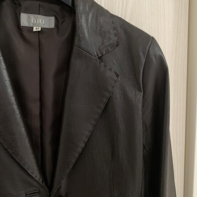 レザージャケット ダークブラウン　羊革 レディースのジャケット/アウター(その他)の商品写真