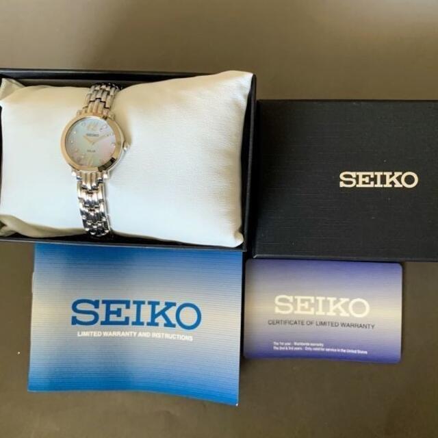 【新品】豪華ダイヤモンド★セイコー SEIKO ソーラー仕様 レディース腕時計