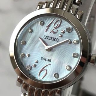 セイコー(SEIKO)の【新品】豪華ダイヤモンド★セイコー SEIKO ソーラー仕様 レディース腕時計(腕時計)