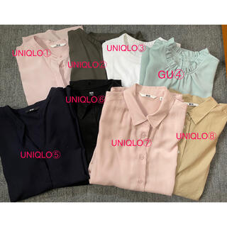 ユニクロ(UNIQLO)のUNIQLO・GU 洋服（ブラウス）8点まとめ売り(シャツ/ブラウス(半袖/袖なし))