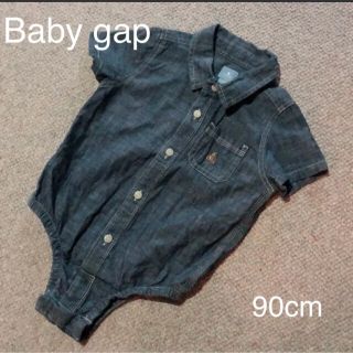 ベビーギャップ(babyGAP)の【中古・美品】Baby gap 半袖シャツ ロンパース型 90cm(ドレス/フォーマル)