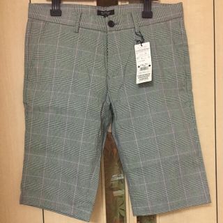 バーバリーブラックレーベル(BURBERRY BLACK LABEL)のバーバリーブラックレーベル グレンチェック 半ズボン ウエスト79新品(ショートパンツ)