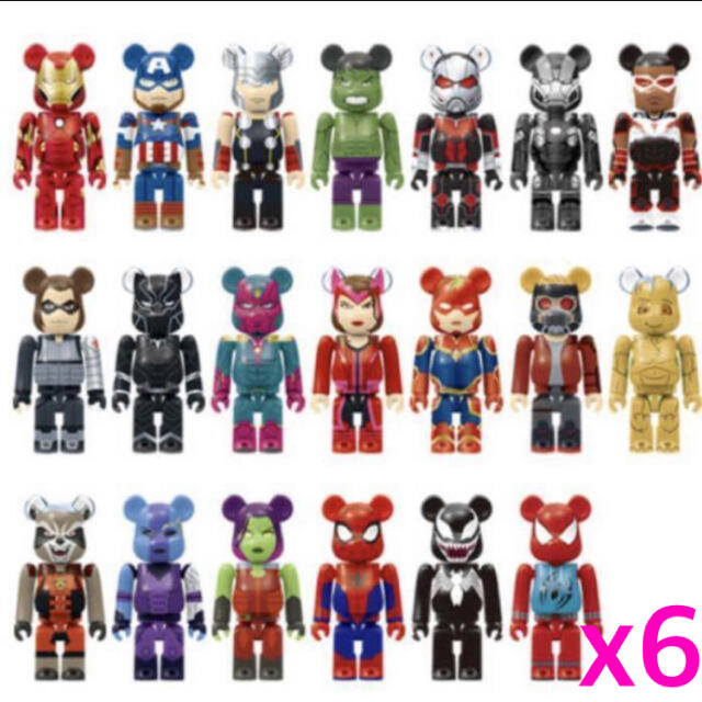 ハッピーくじ Marvel BE@RBRICK 1-20 ベアブリック賞 x6