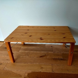 ムジルシリョウヒン(MUJI (無印良品))の無印良品　パイン材ローテーブル　折りたたみ式(折たたみテーブル)