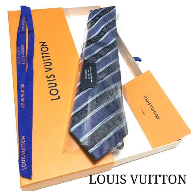 LOUIS VUITTON(ルイヴィトン)の☆極美品　試着程度☆ルイ ヴィトン　モノグラム　ネクタイ(ブルー／青色) メンズのファッション小物(ネクタイ)の商品写真