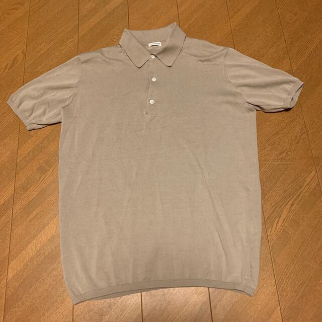 JOHN SMEDLEY(ジョンスメドレー)の【値下不可】＋closet クロスクローゼット　ポロシャツ　ベージュ　XL メンズのトップス(ポロシャツ)の商品写真