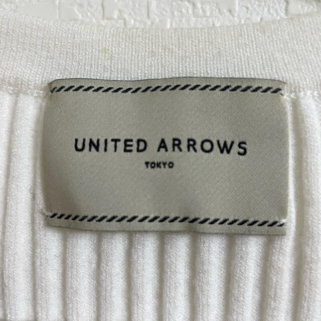 UNITED ARROWS(ユナイテッドアローズ)のユナイテッドアローズ  レディース カーディガン  リブ ホワイト 白 レディースのトップス(カーディガン)の商品写真