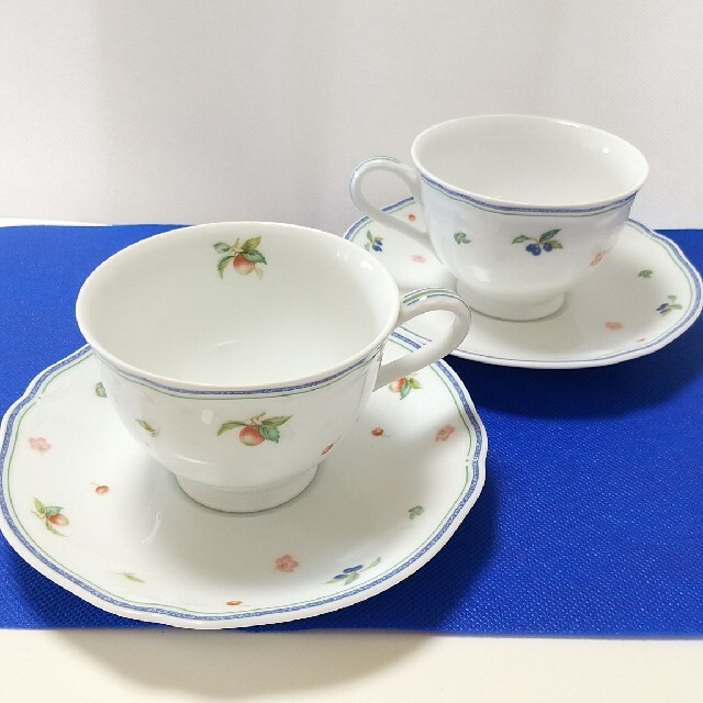 Noritake チンツ果物画 1535 カップ\u0026ソーサー5客セット！ - 食器