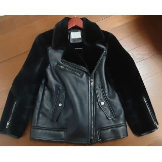 ザラ(ZARA)のZARA ザラ フェイクムートンライダースジャケット バイカージャケット 152(ジャケット/上着)