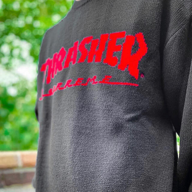 21FW Supreme Thrasher Sweater Black M