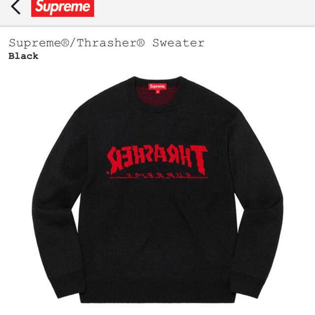 Supreme(シュプリーム)の21FW Supreme Thrasher Sweater Black M メンズのトップス(ニット/セーター)の商品写真