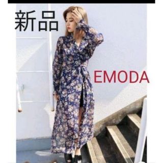 エモダ(EMODA)のEMODA2wayロングシャツワンピース花柄ワンピース(ロングワンピース/マキシワンピース)