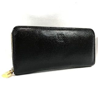 ロエベ(LOEWE)の【美品】ロエベ アマソナ ラウンドファスナー 長財布 黒(財布)