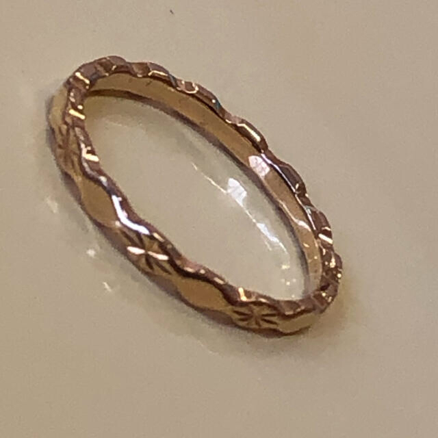 COCOSHNIK(ココシュニック)のK10 ピンクゴールド　指輪 レディースのアクセサリー(リング(指輪))の商品写真
