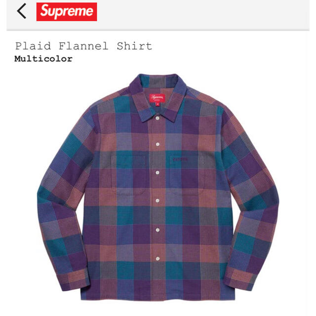 Supreme Plaid Flannel Shirt Multi L Supreme Plaid Flannel Shirt Multi L