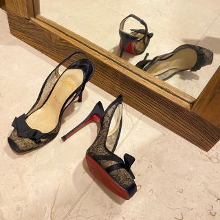 クリスチャンルブタン(Christian Louboutin)のクリスチャンルブタンレースサンダル37Christian Louboutin(ハイヒール/パンプス)