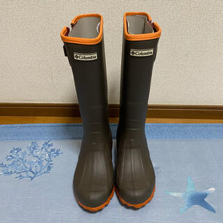 コロンビア(Columbia)のコロンビア　長靴　茶色×オレンジ　サイズ7(レインブーツ/長靴)