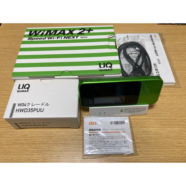 HUAWEI(ファーウェイ)のWiMAX 2+ Speed Wi-Fi NEXT W04 クレードル付 スマホ/家電/カメラのPC/タブレット(PC周辺機器)の商品写真