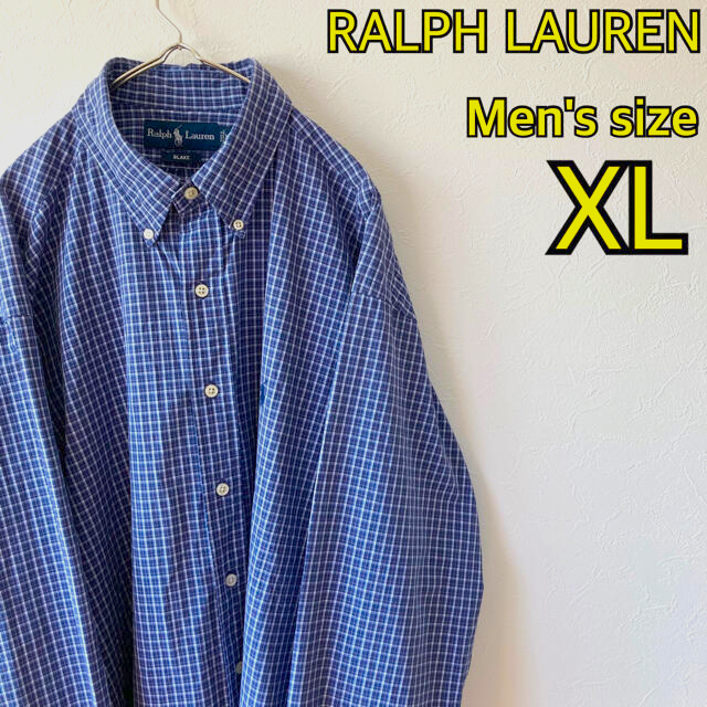 POLO RALPH LAUREN(ポロラルフローレン)の【大人気】ラルフローレン 刺繍 ロゴ 長袖 BD チェックシャツ XL メンズのトップス(シャツ)の商品写真