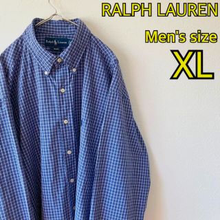 ポロラルフローレン(POLO RALPH LAUREN)の【大人気】ラルフローレン 刺繍 ロゴ 長袖 BD チェックシャツ XL(シャツ)