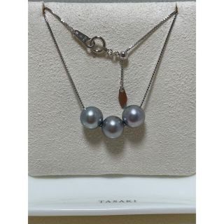 タサキ(TASAKI)のタサキ　ブルーパール　スルーネックレス　K18 美品(ネックレス)