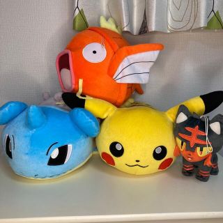 ポケモン(ポケモン)のポケモンぬいぐるみ　4体セット　ピカチュウ他(キャラクターグッズ)