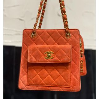 シャネル(CHANEL)の激レア 希少カラー VINTAGE CHANEL スエードレザー チェーンバッグ(ハンドバッグ)