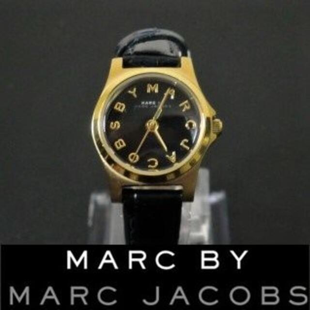 MARC BY MARC JACOBS(マークバイマークジェイコブス)の【稼働品】marc by marc jacobs 黒文字盤　電池交換済 レディースのファッション小物(腕時計)の商品写真
