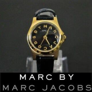 マークバイマークジェイコブス(MARC BY MARC JACOBS)の【稼働品】marc by marc jacobs 黒文字盤　電池交換済(腕時計)