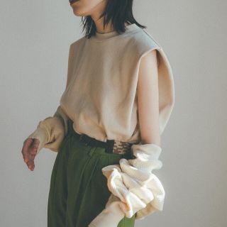 アメリヴィンテージ(Ameri VINTAGE)の【clane】POWER SHOULDER THERMAL TOPS(カットソー(半袖/袖なし))