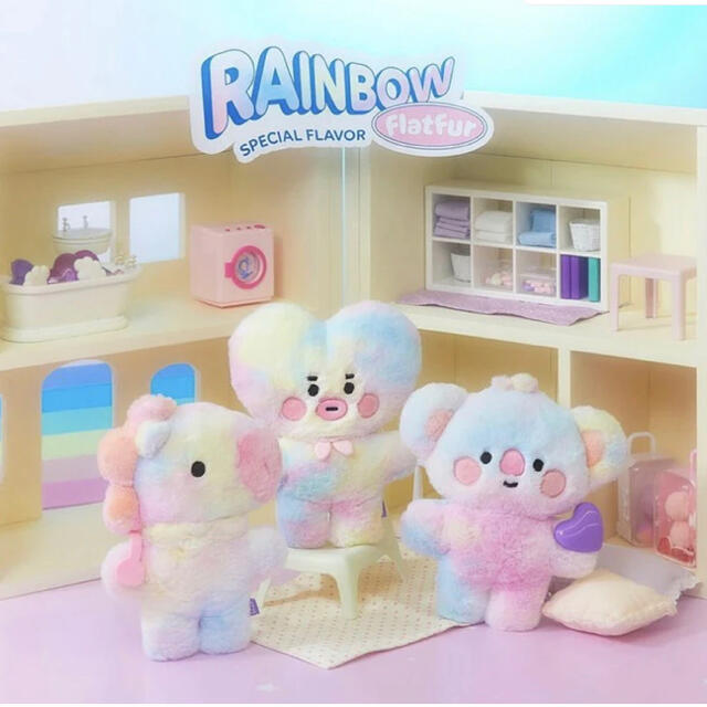 公式　BT21 新商品！レインボー　ベビーぬいぐるみ TATA ♡RJ