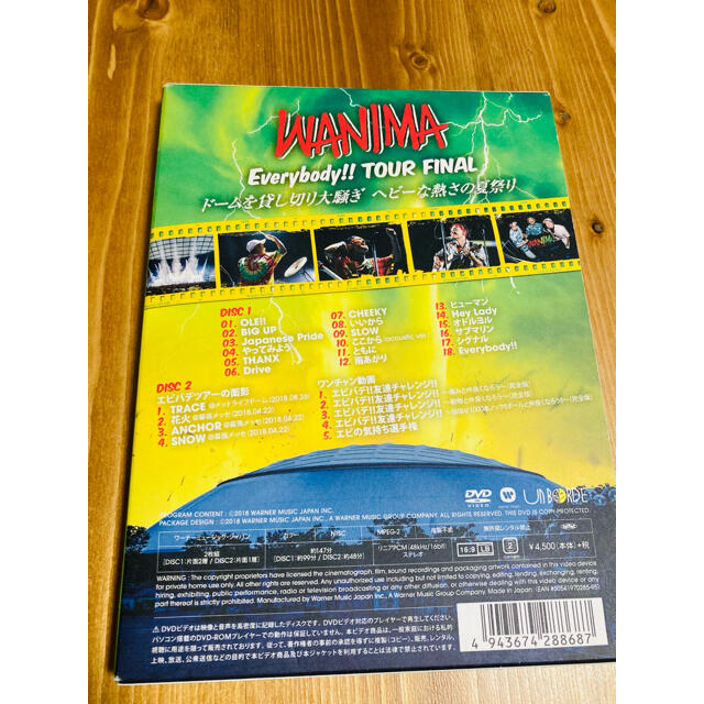 WANIMA(ワニマ)のEverybody！！　TOUR　FINAL DVD エンタメ/ホビーのDVD/ブルーレイ(ミュージック)の商品写真