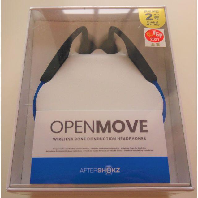 【新品】AfterShokz  骨伝導ヘッドホン Openmove ブルー スマホ/家電/カメラのオーディオ機器(ヘッドフォン/イヤフォン)の商品写真