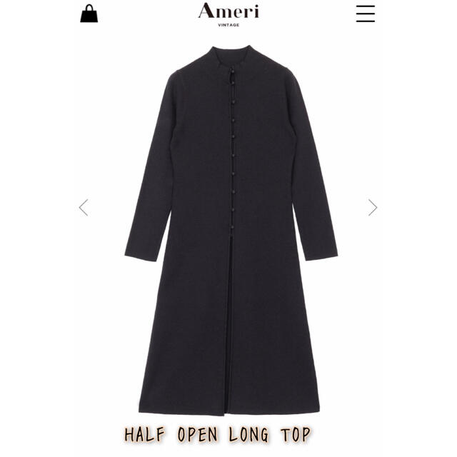 Ameri VINTAGE(アメリヴィンテージ)のAmeri HALF OPEN LONG TOP レディースのトップス(ニット/セーター)の商品写真