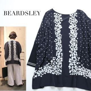 ビアズリー(BEARDSLEY)のBEARDSLEY✨後ろスカーフ カットソー 2way ブラック トップス(カットソー(長袖/七分))