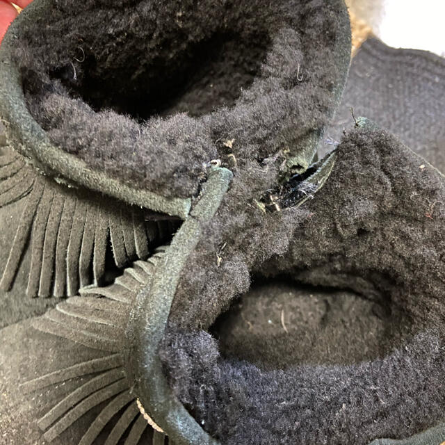 Minnetonka(ミネトンカ)のミネトンカ　ムートン　フリンジ　ボア　ブーツ　6 ugg emu ショートブーツ レディースの靴/シューズ(ブーツ)の商品写真