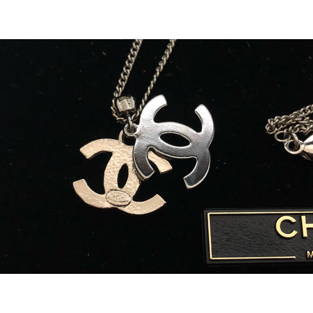 CHANEL シャネル Wココ ネックレス ココ レア 箱、プレート付き 流行の