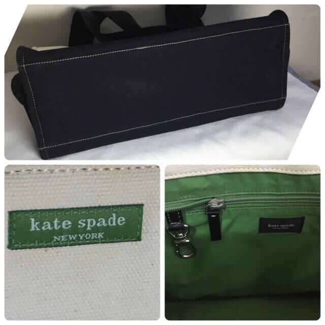 kate spade new york(ケイトスペードニューヨーク)のKate spade キャンパスコットン ショルダートートバッグ オマケ付き⭐️ レディースのバッグ(ショルダーバッグ)の商品写真