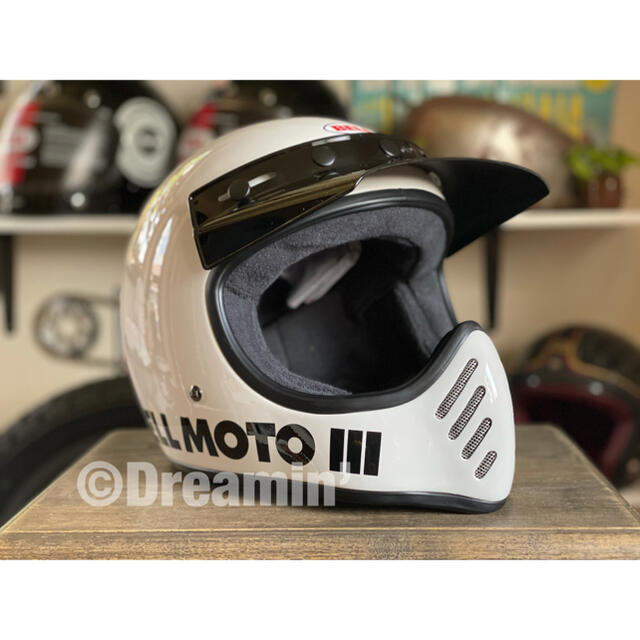 新品☆US BELL moto-3 ベル モト3 復刻版 グロスホワイト/M