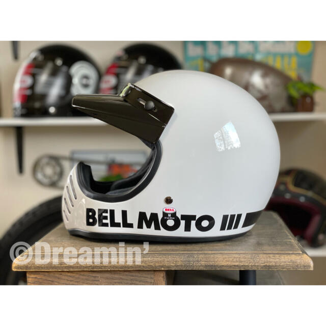 新品☆US BELL moto-3 ベル モト3 復刻版 グロスホワイト/M