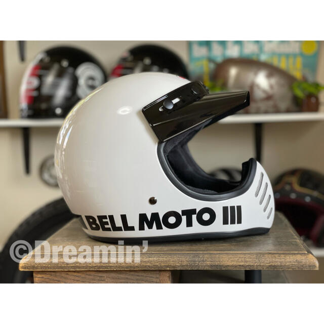 新品☆US BELL moto-3 ベル モト3 復刻版 グロスホワイト/M