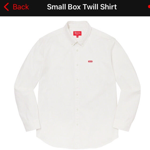 【最安値】Supreme Small Box Twill Shirt White