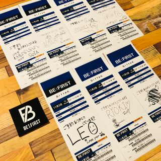 BE:FIRST 直筆 サイン入り ワイドチェキ BEFIRST ビーファースト ...