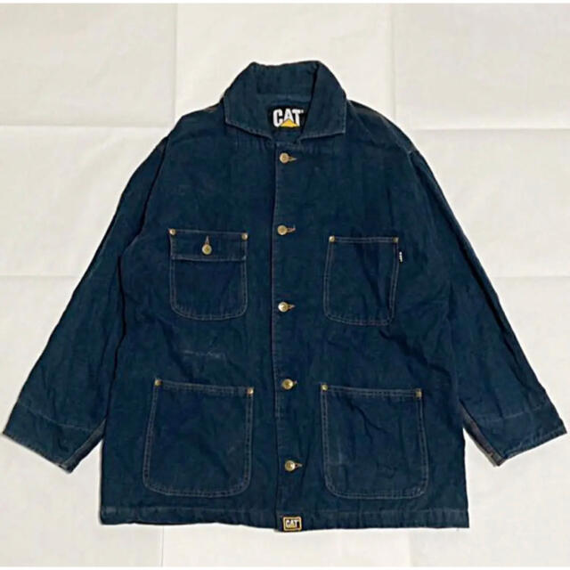 USA製 80s 90s レア CAT キャタピラー　デニムカバーオール　L相当