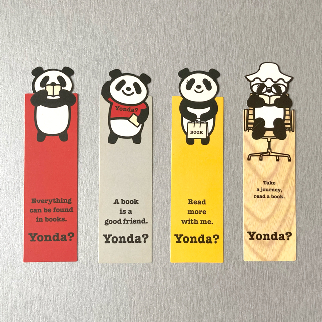 【美品】Yonda?パンダ　新潮文庫　ブックマーク　しおり　4枚セット ハンドメイドの文具/ステーショナリー(しおり/ステッカー)の商品写真