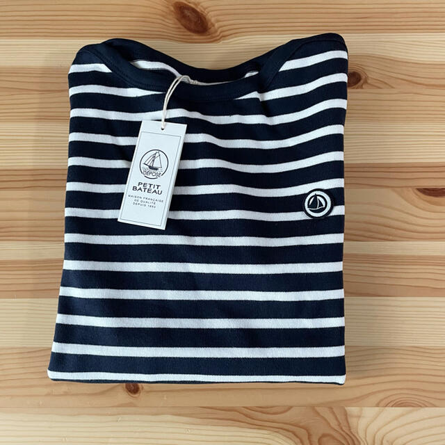 PETIT BATEAU(プチバトー)の新品未使用  プチバトー  マリニエール  プルオーバー  12ans キッズ/ベビー/マタニティのキッズ服男の子用(90cm~)(Tシャツ/カットソー)の商品写真